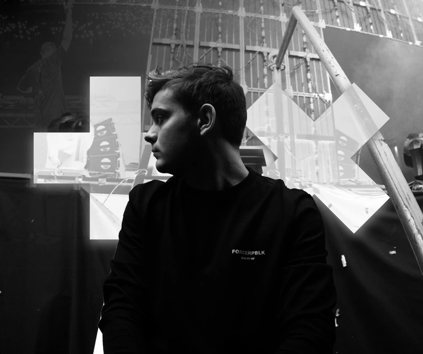 Martin Garrix waiting to start a show