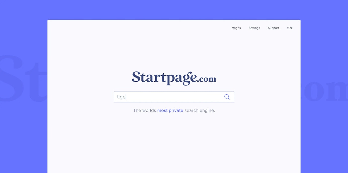 Startpage header