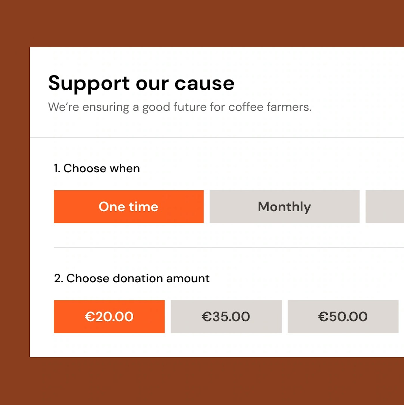 Donation screen