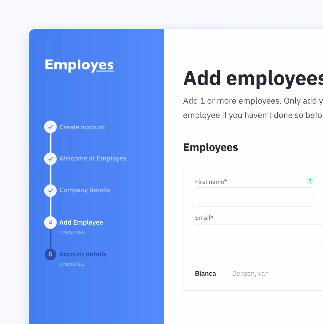 Onboarding process example