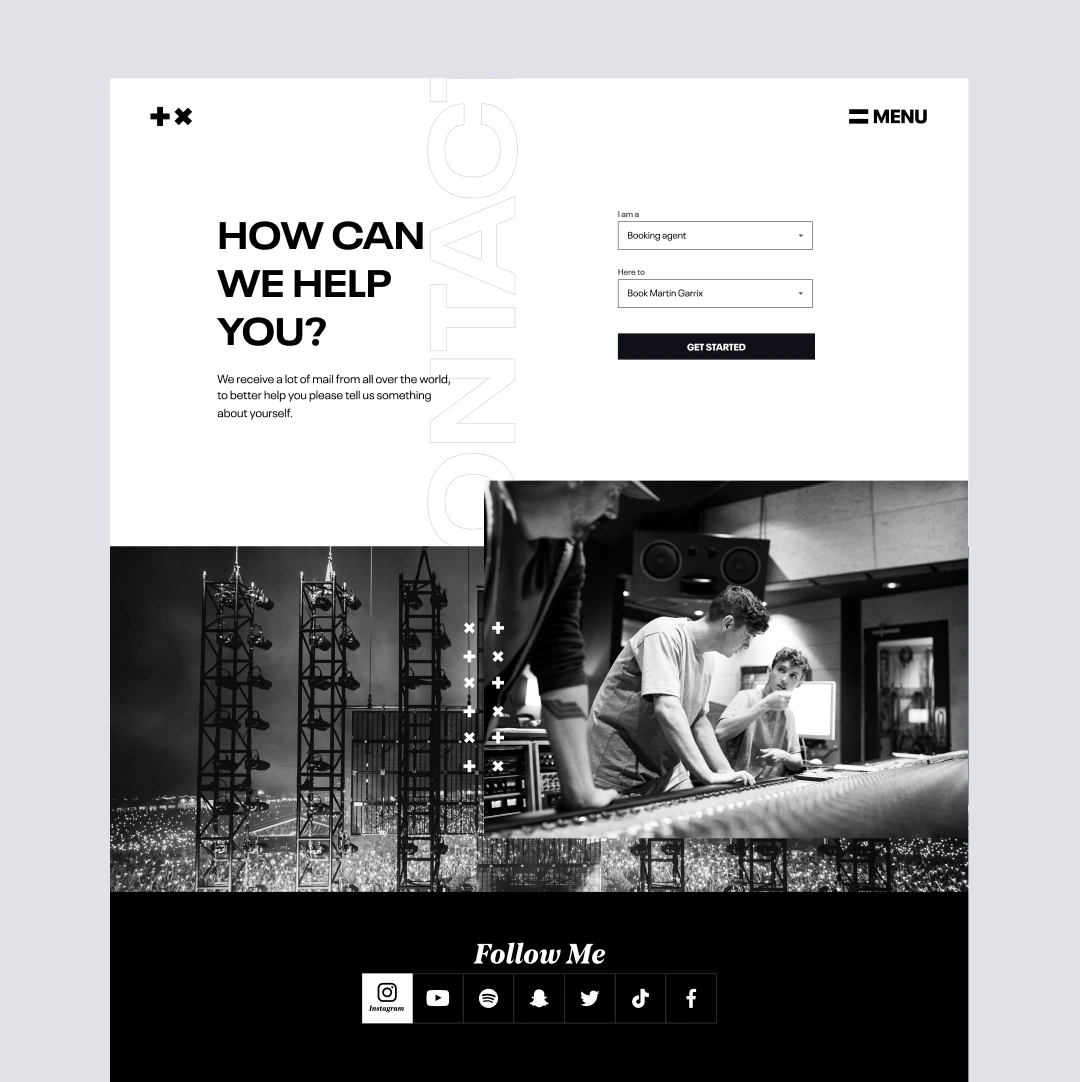 Contact page