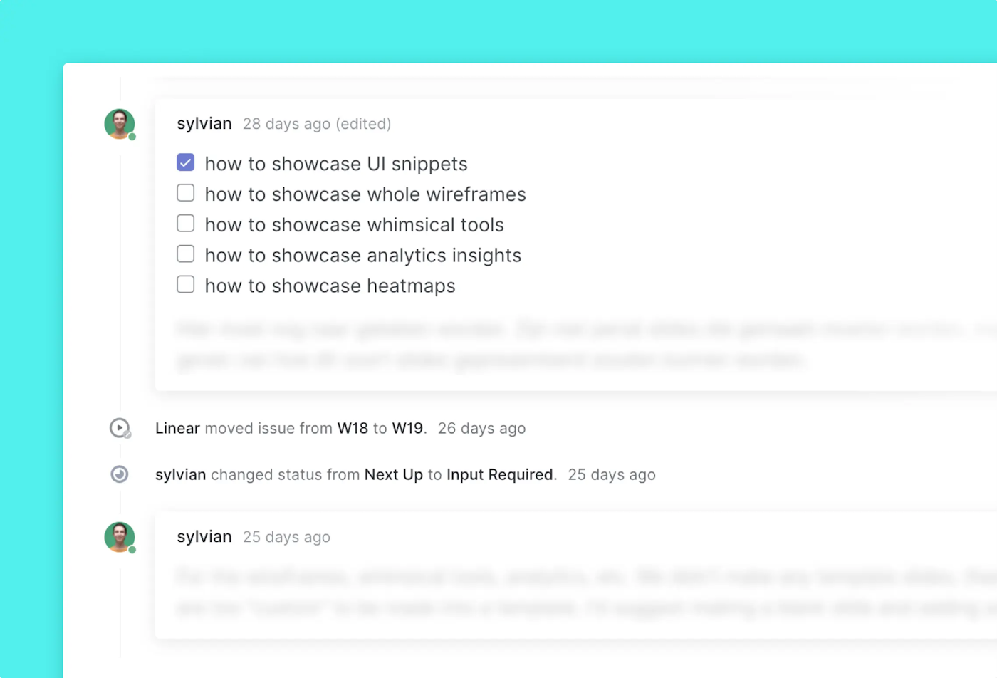 How we use comments in Linear