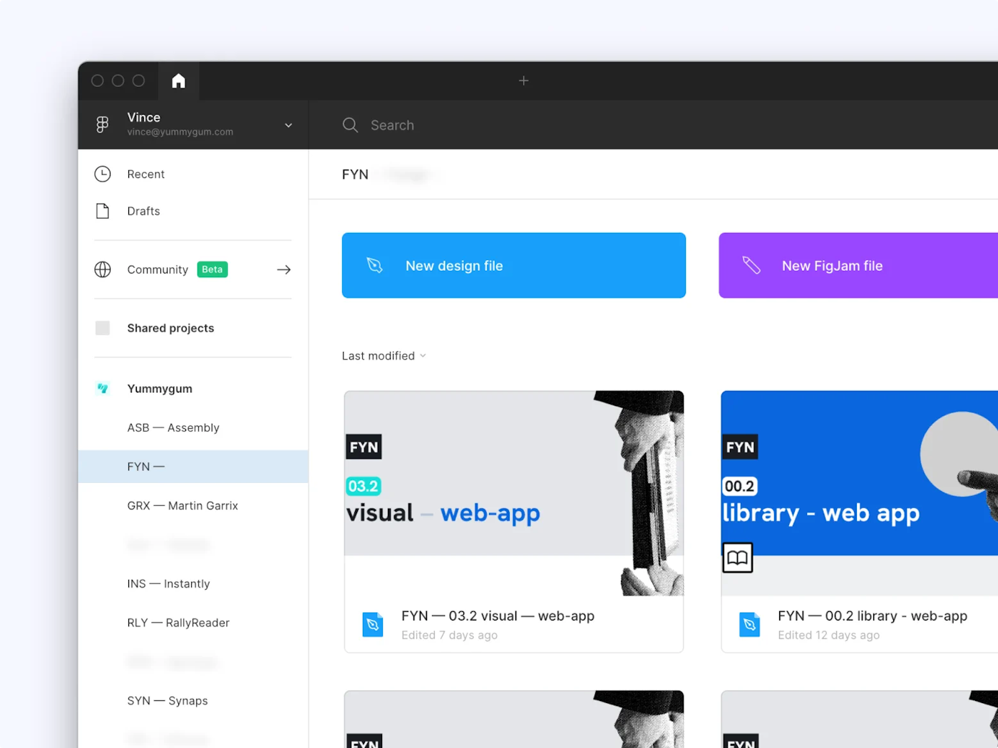 Figma interface