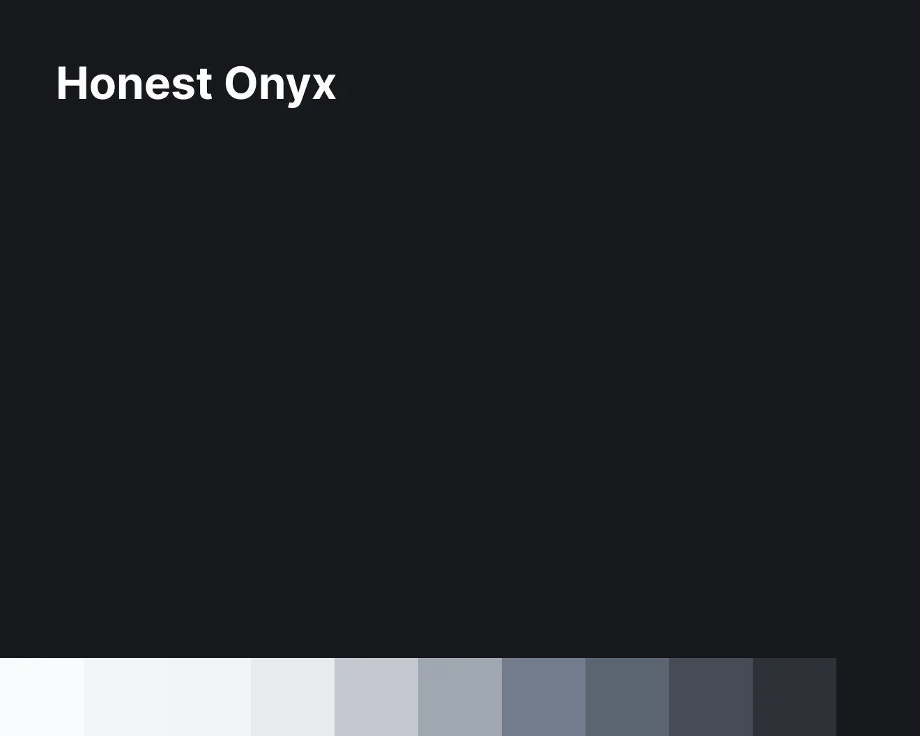 Brand color palette named Honest Onyx