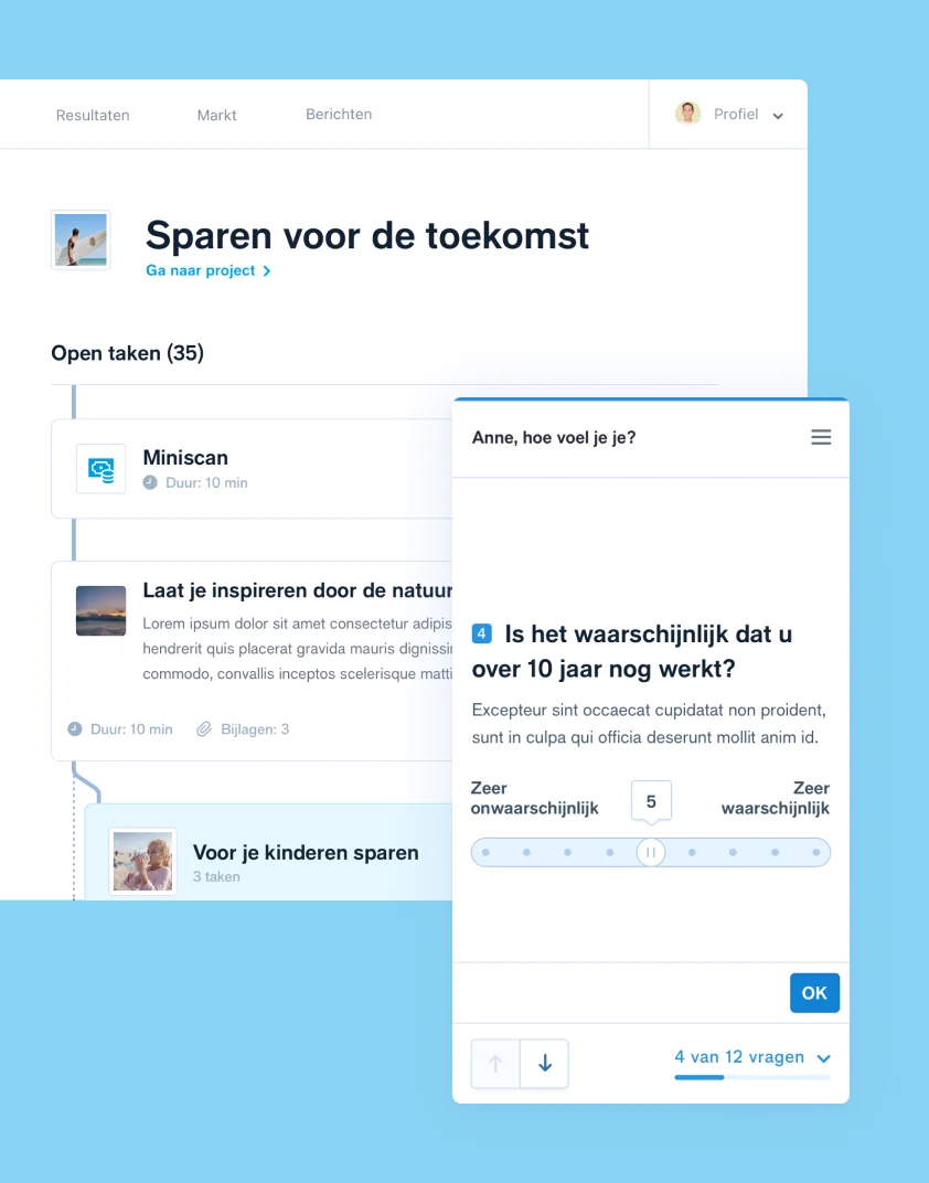 Johan project tile showing a part of the Johan web application interface on a light blue background