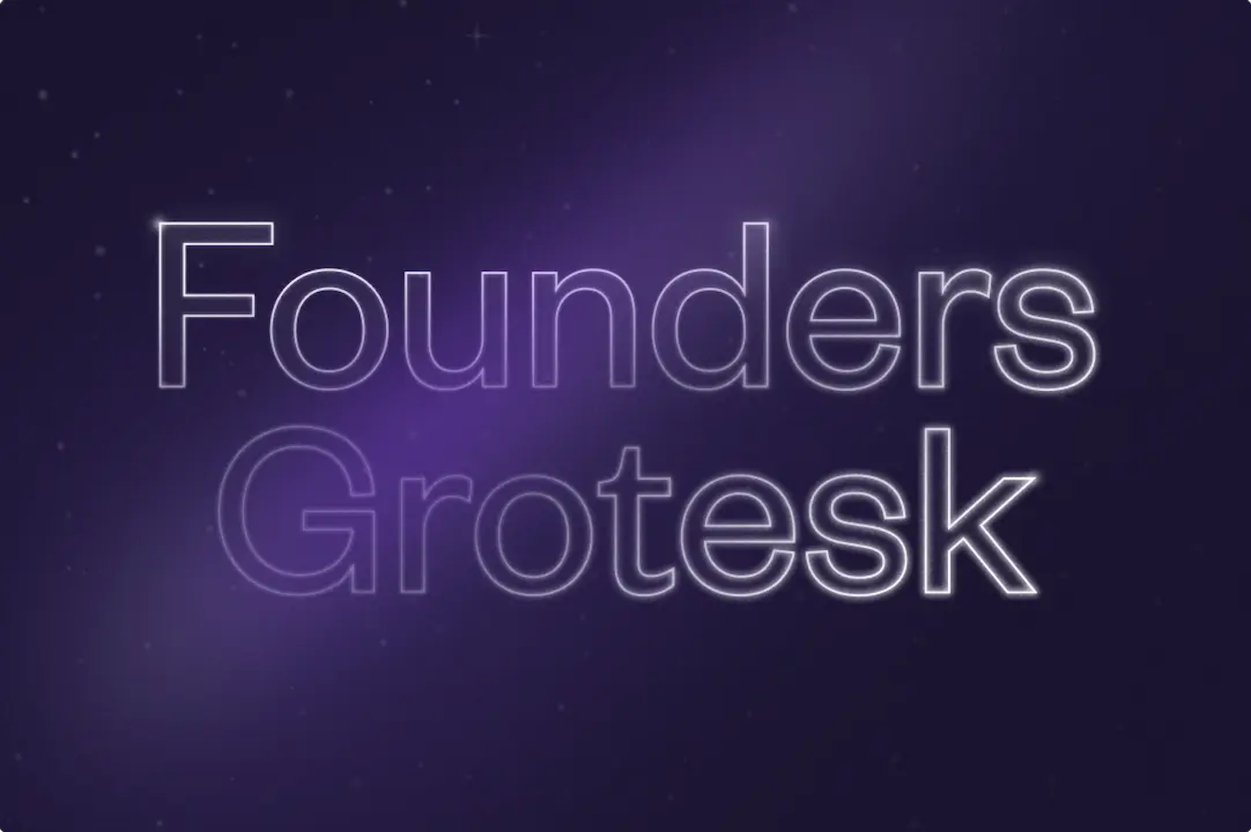 Image that showcase the typeface we've used for Tuple: Founders Grotesk