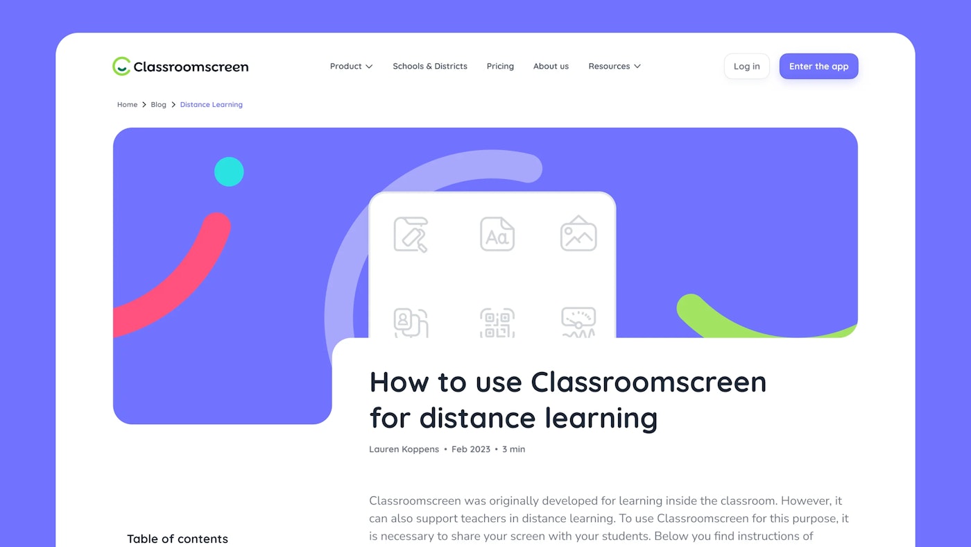 ClassroomScreen –