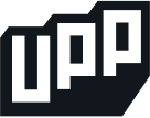 Upp Protein logo set in a dark color