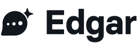 Edgar logo in monochrome color