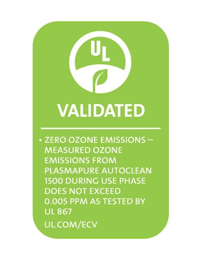 UL2998 | PlasmaPURE AutoClean 1500