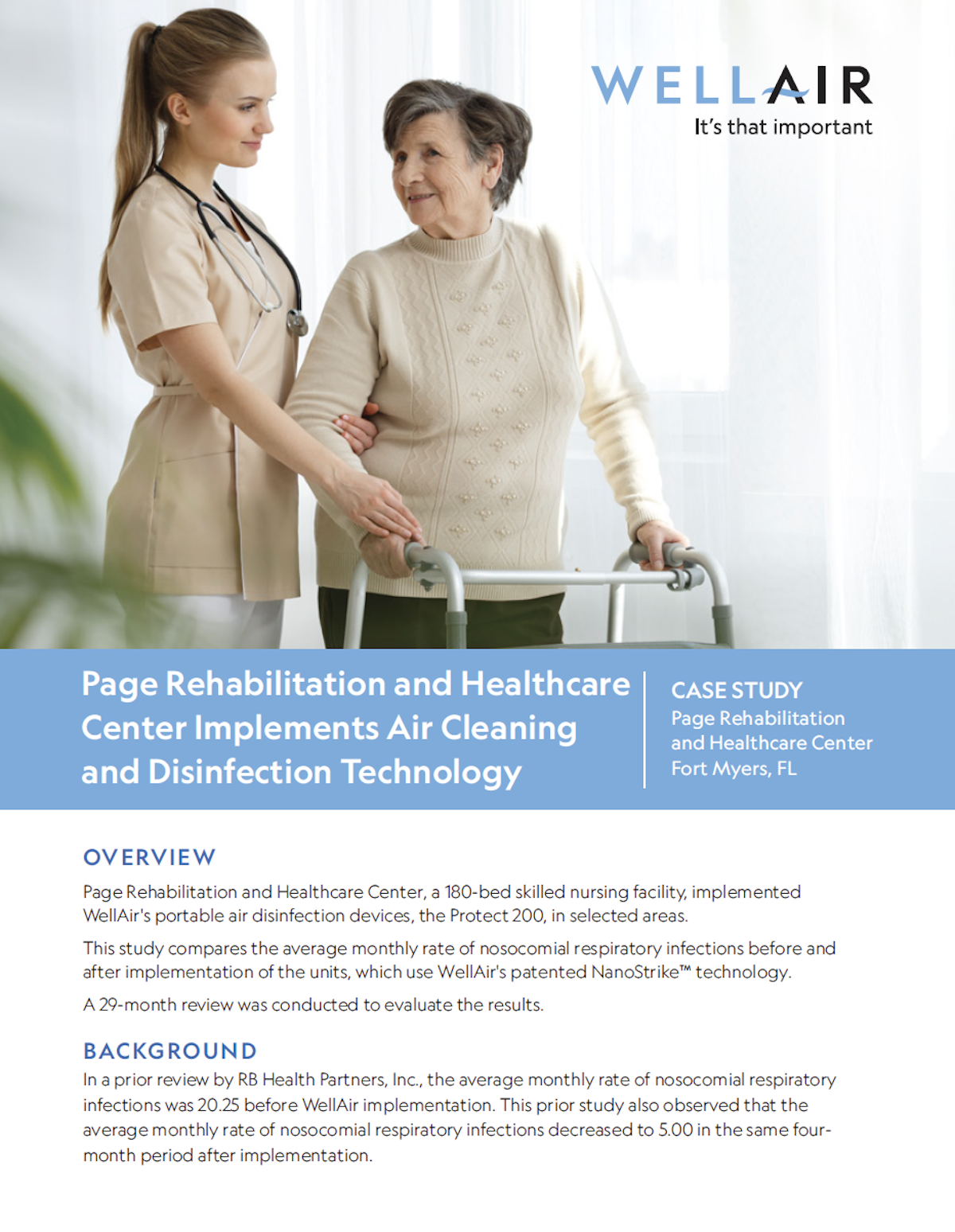 WellAir Page Rehab & Healthcare Case Study