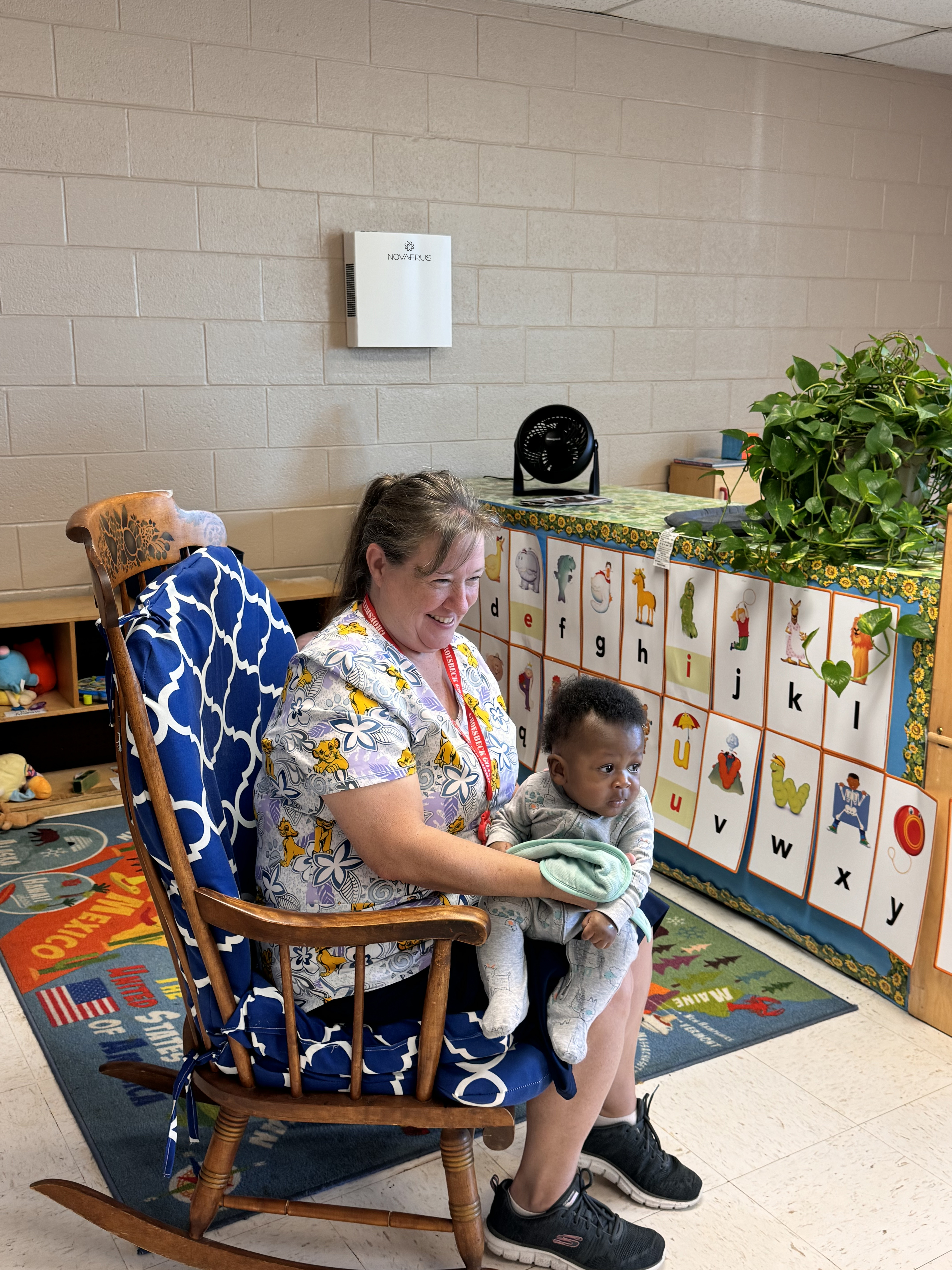 Early Learning Groesbeck ISD teacher with baby
