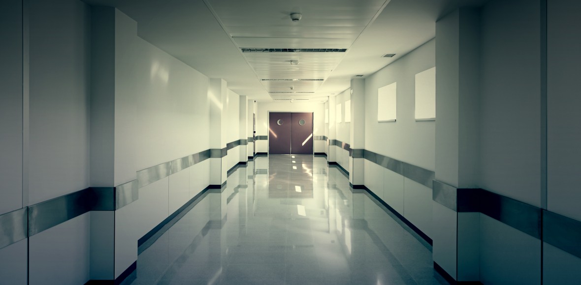 Empty hospital corridor
