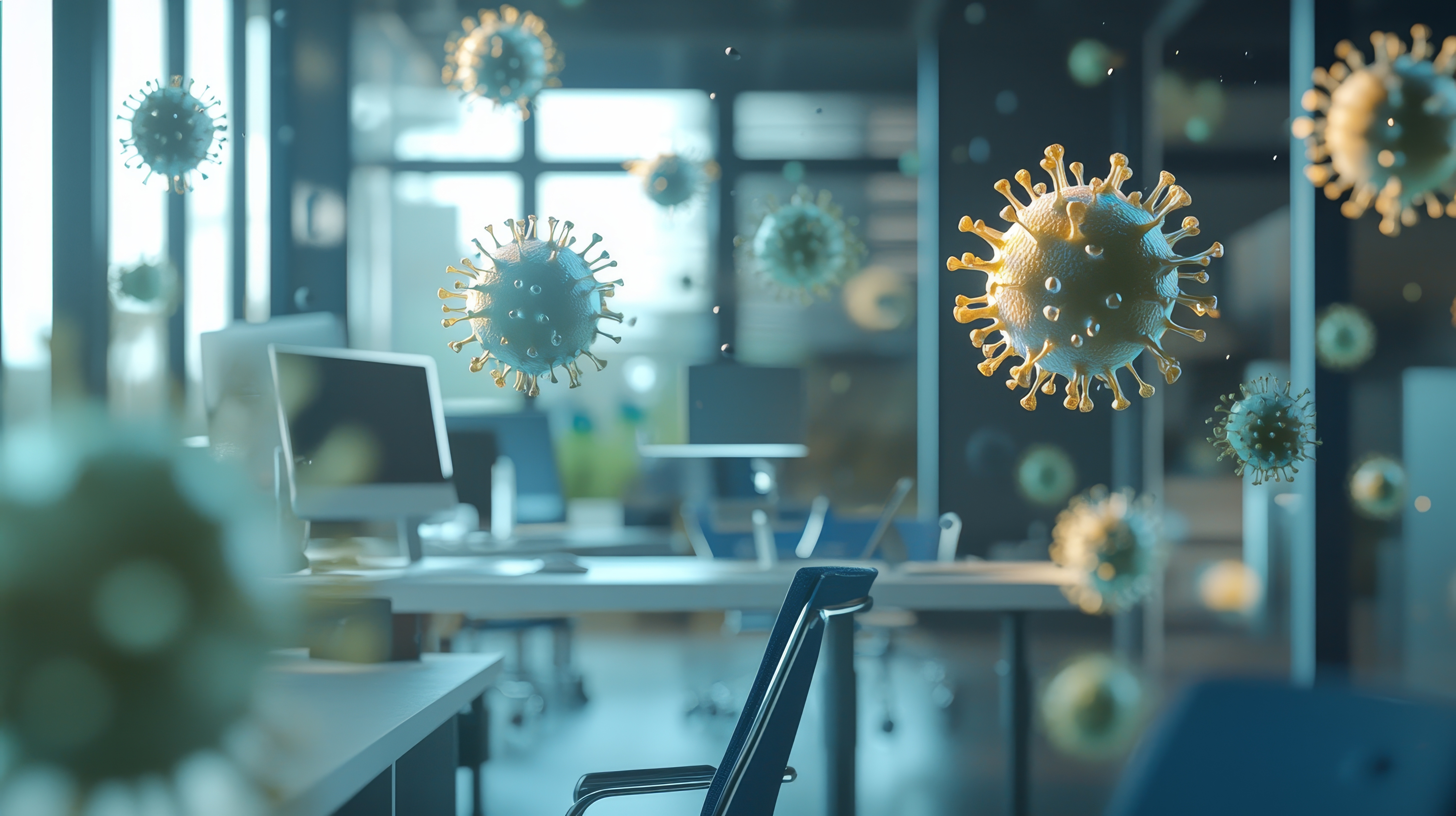 Virus in an office Virus in an office