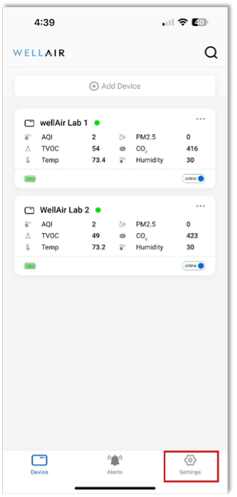 NanoView User Settings