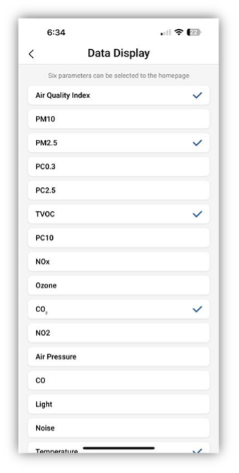 NanoView Data Display Options