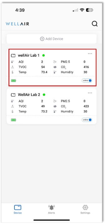 NanoView - Choose your Device