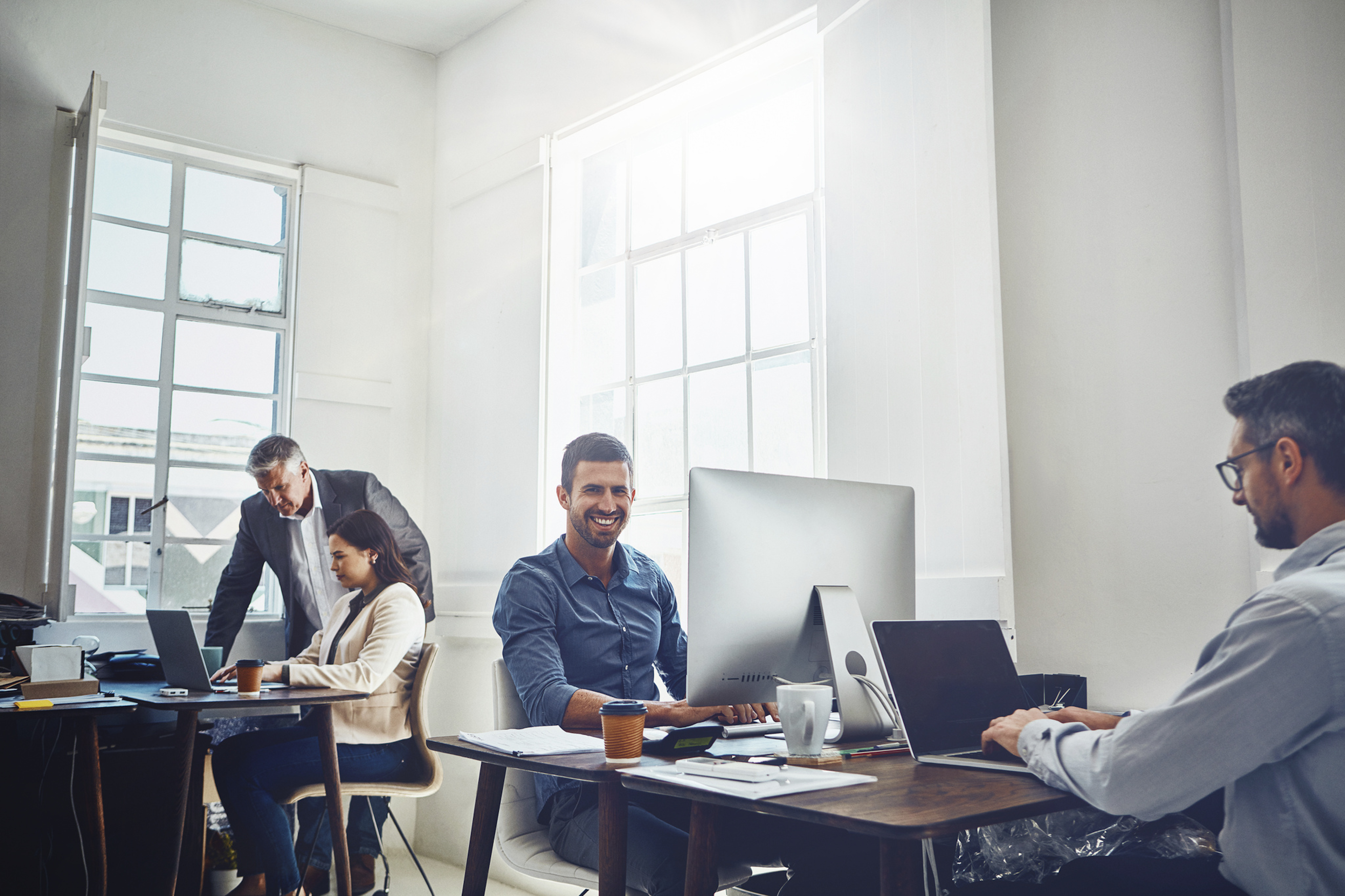 open office with workers
