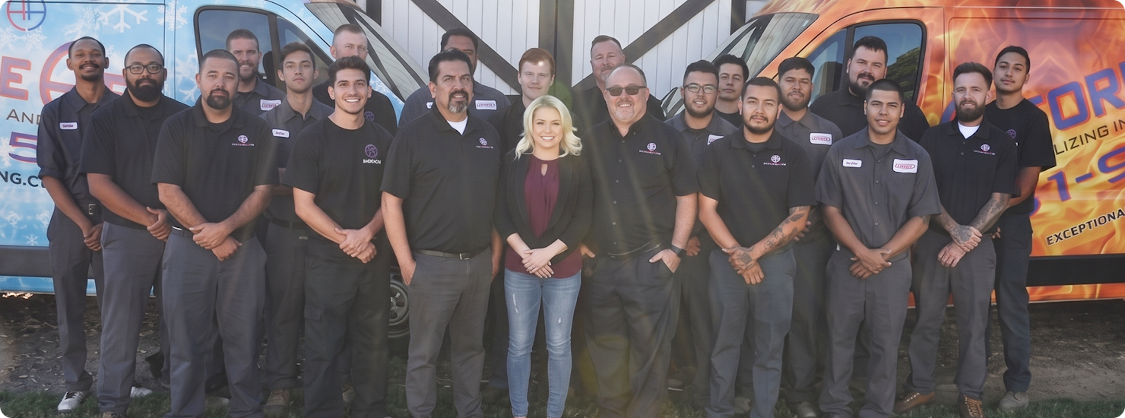 Affordable Air team reviewing indoor air quality solutions