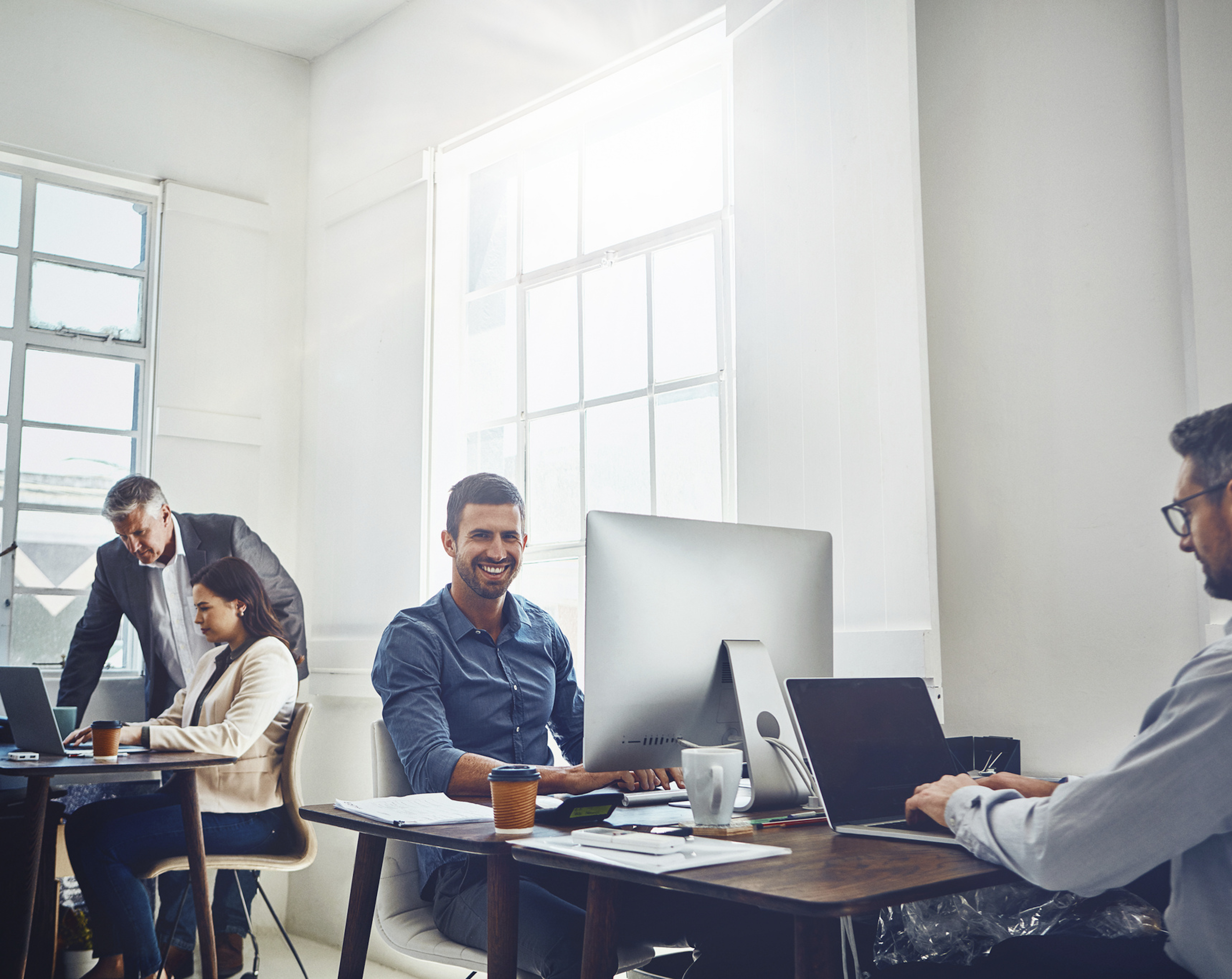 open office with workers