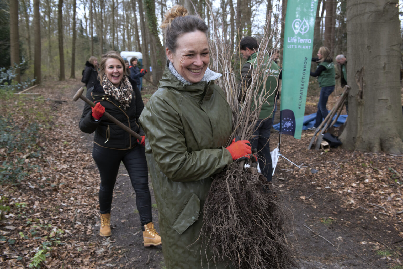 Adyen team planting with Life Terra. 