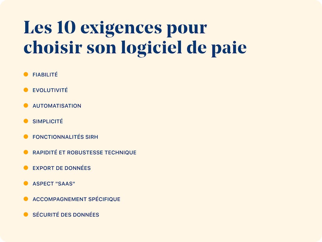 les 10 exigences pour choisir son logiciel de paie