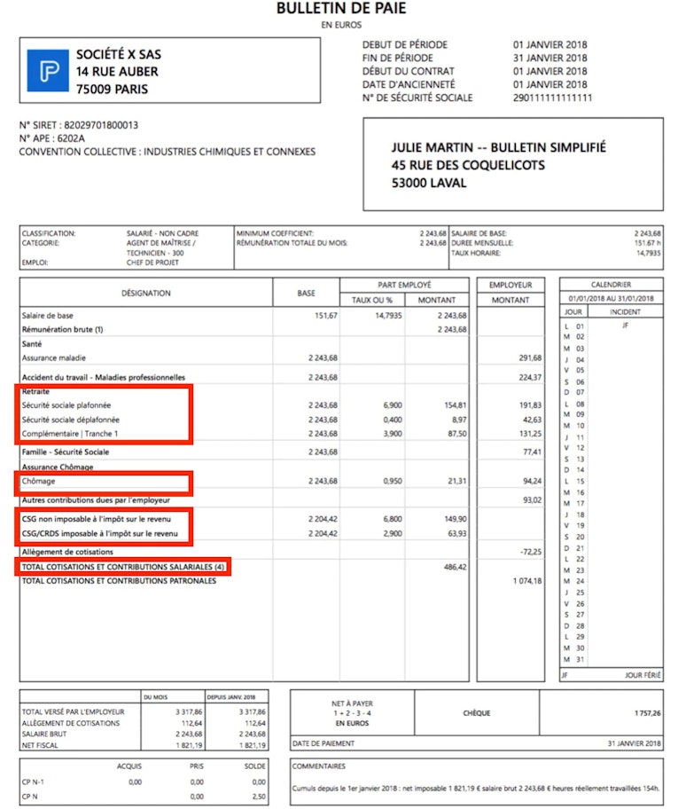 Charges salariales définition, calcul et taux
