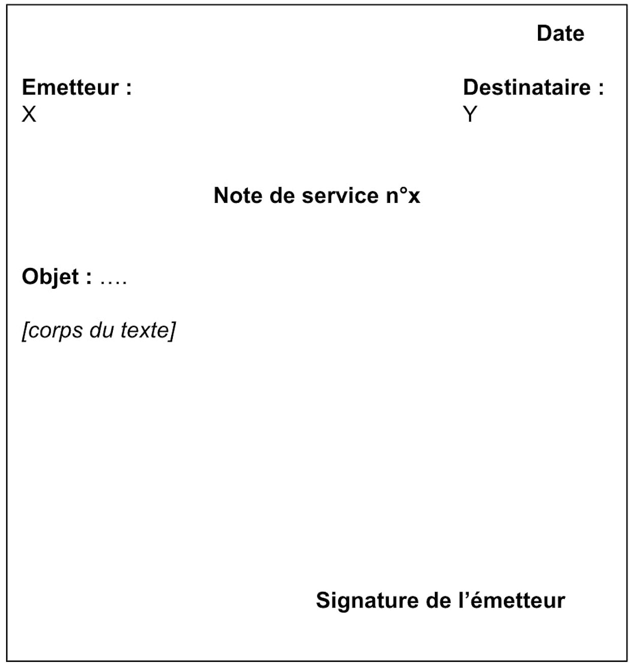 Rédiger une note de service