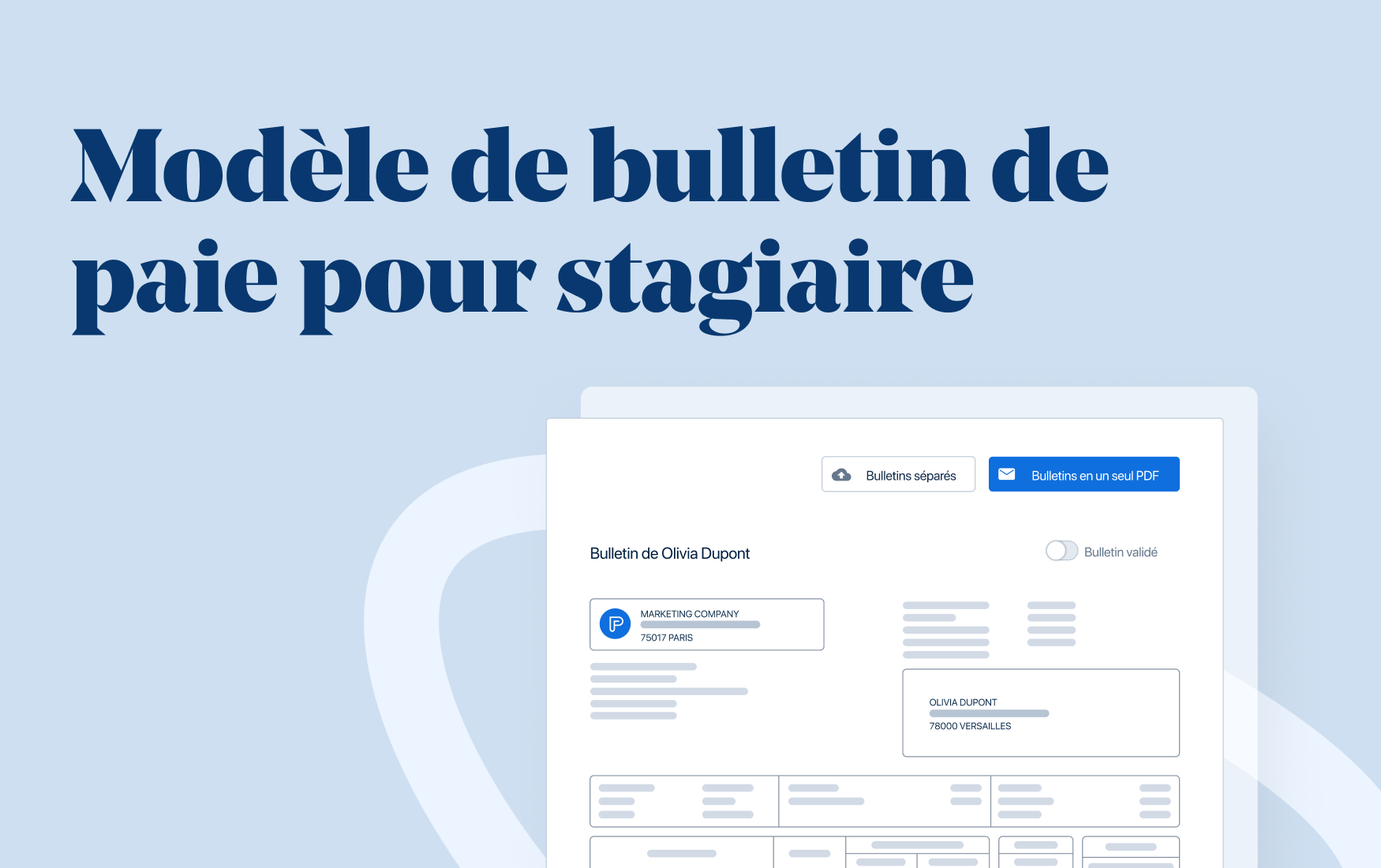 Bulletin de paie & stagiaire quelles particularités?