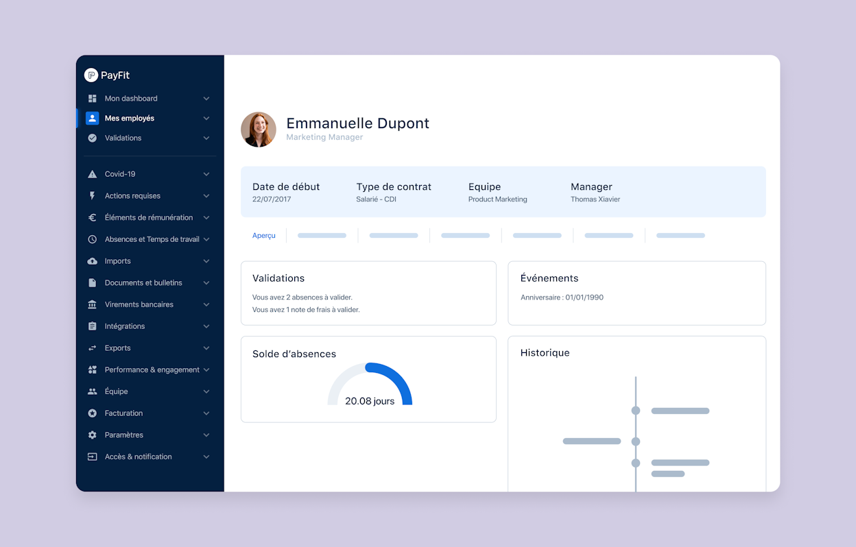 Gestion du personnel