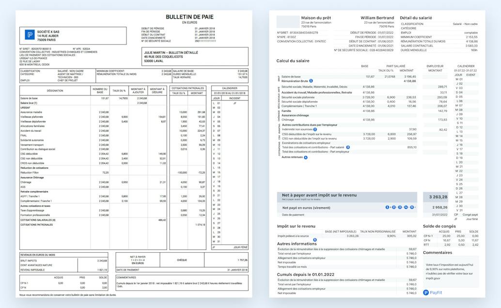 Bulletin de paie clarifié