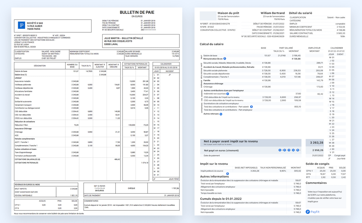 Bulletin de paie clarifié