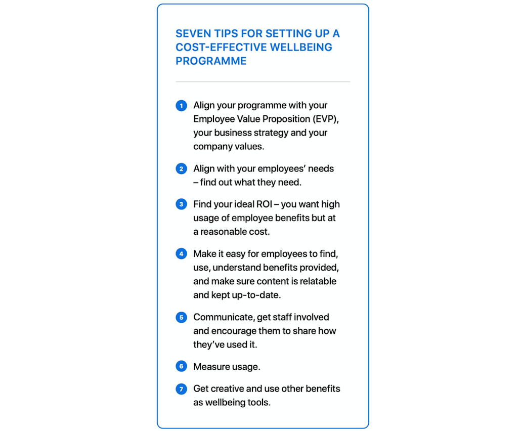 Seven tips for setting up an employee wellbeing program