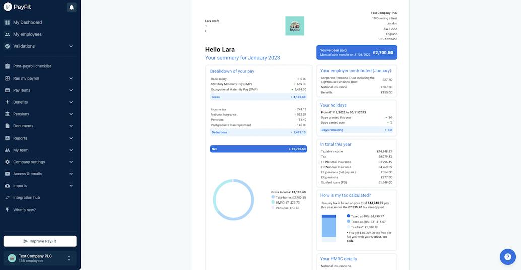 Payfit payslip