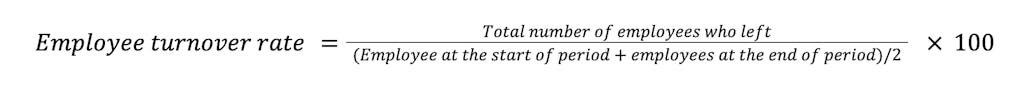 employee turnover formula
