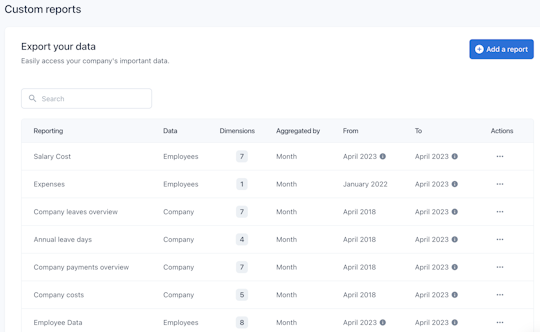 Payfit custom reports