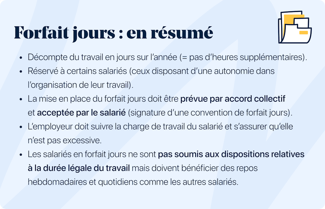 forfait jours