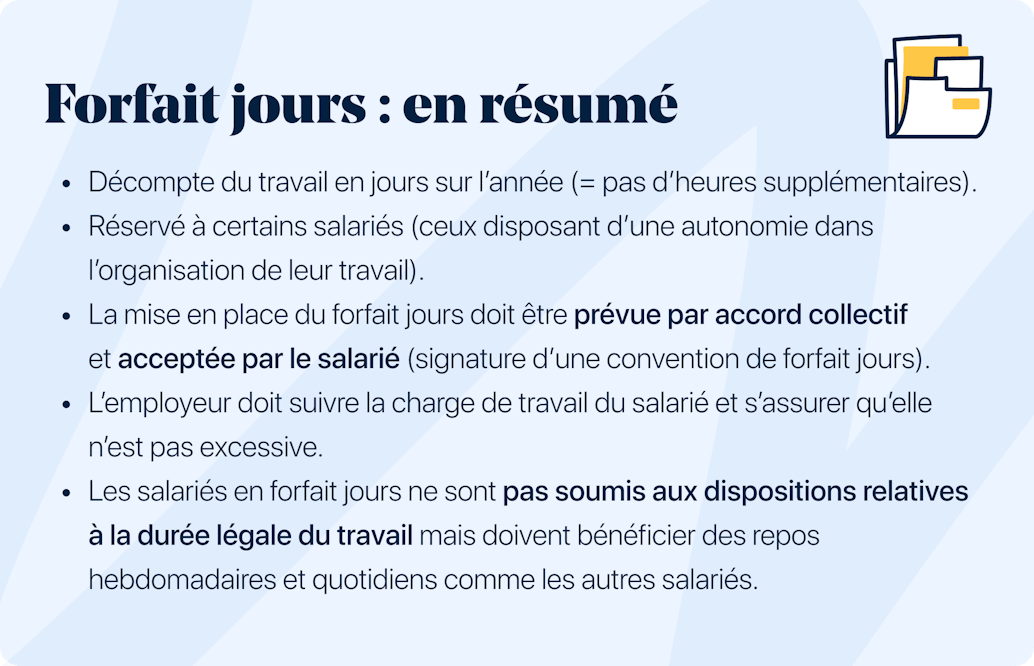 forfait jours