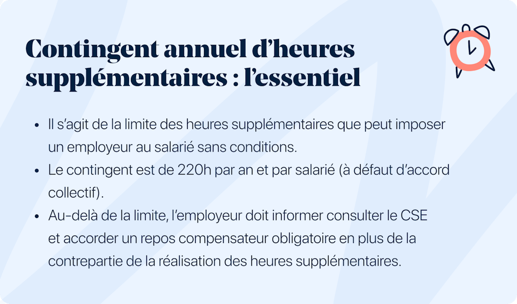 contingent heures supplémentaires