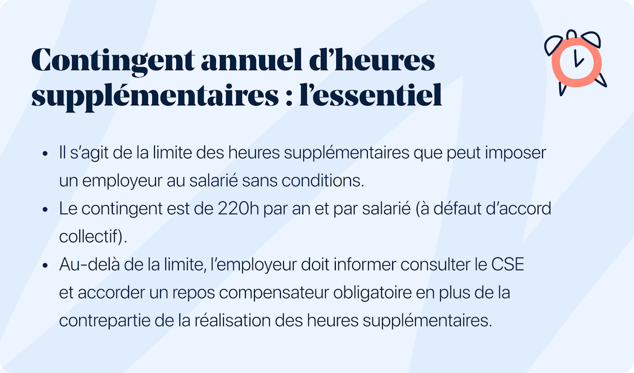contingent heures supplémentaires