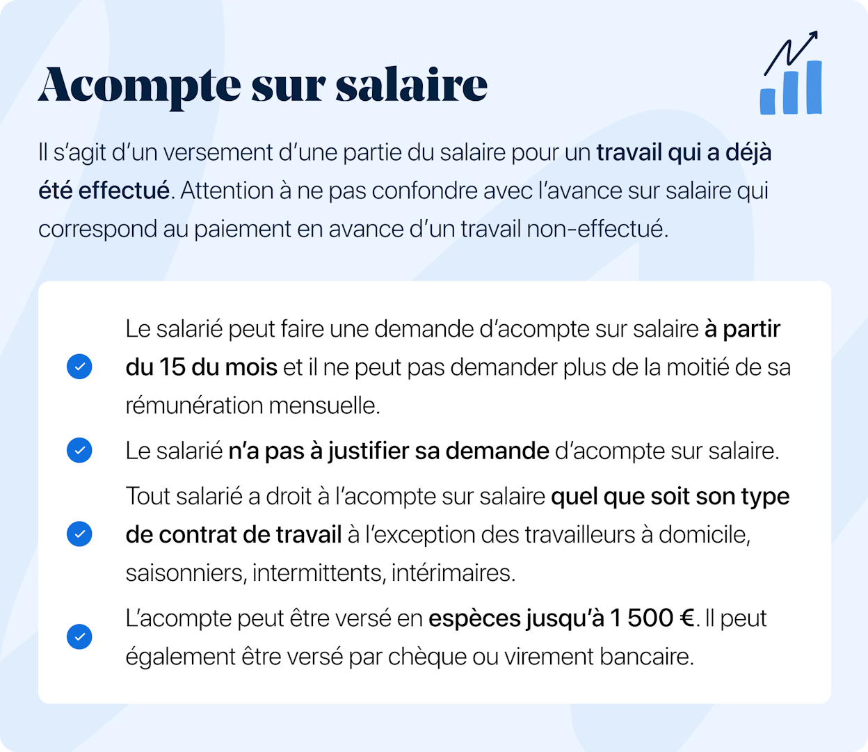 acompte sur salaire