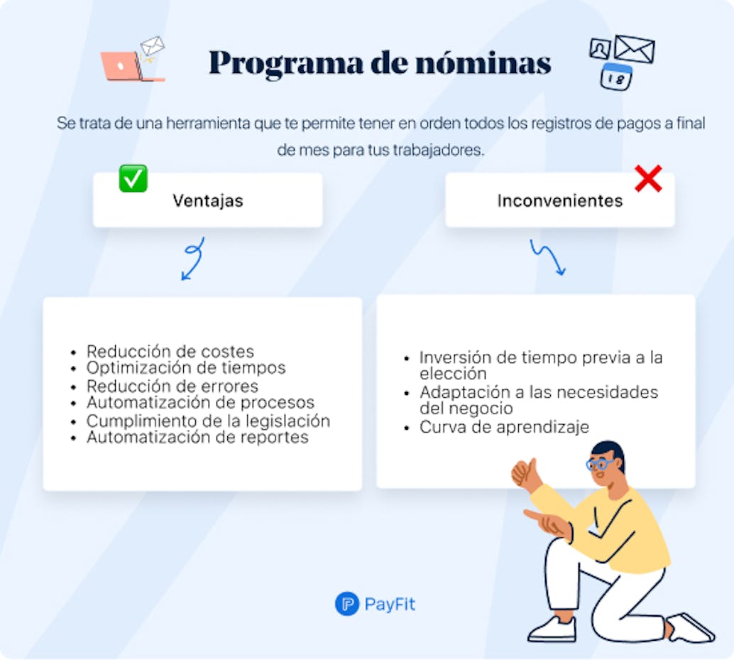 Ventajas e inconvenientes de un programa de nóminas