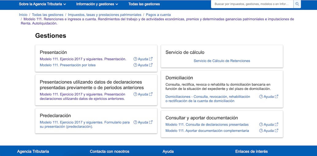 Gestioner Modelo 111