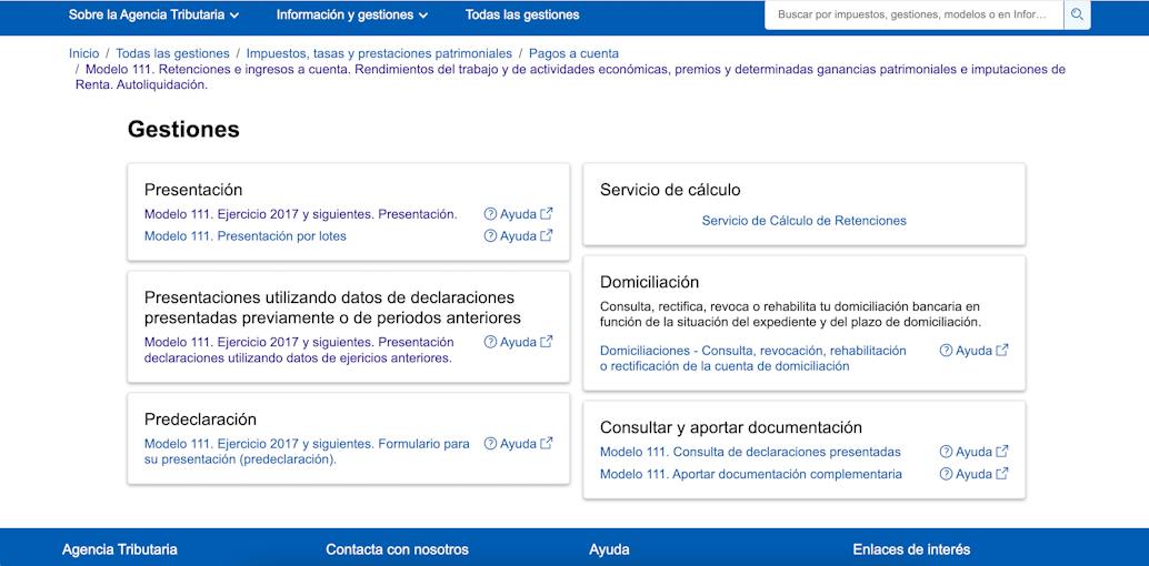 Gestioner Modelo 111