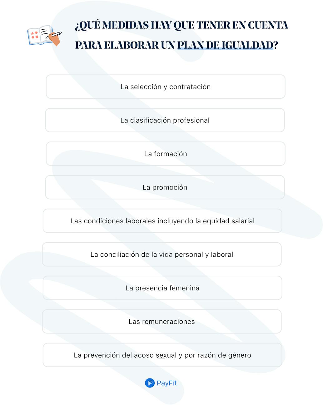 ¿Qué medidas hay que tener en cuenta para elaborar un plan de igualdad?