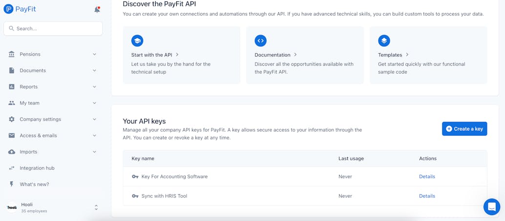 Payfit's open API