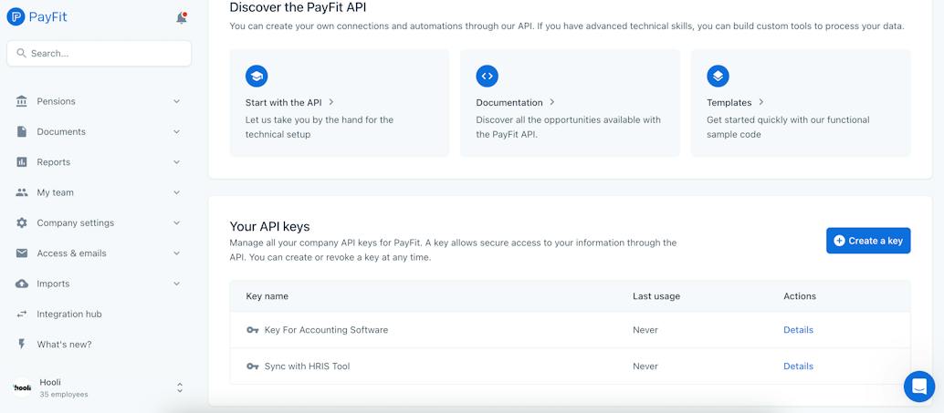 Payfit's open API