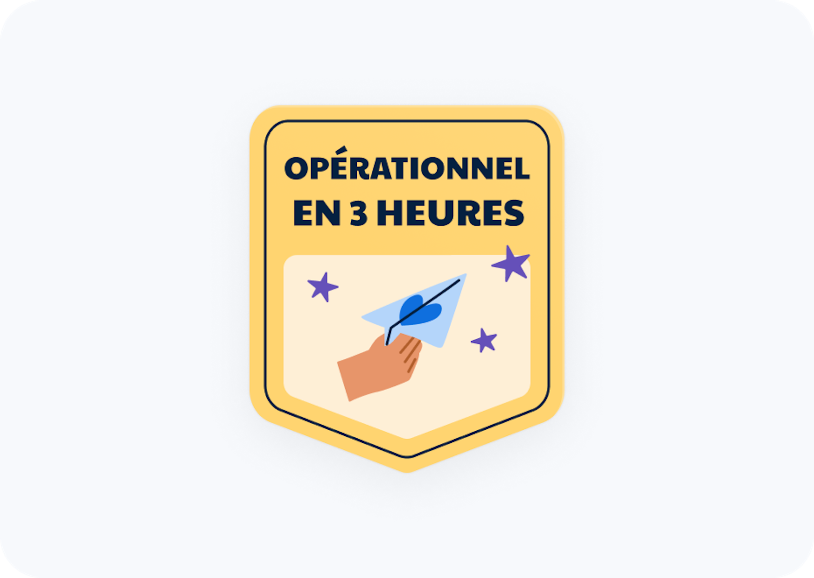 Illustration montrant que le produit PayFit est opérationnel en 3 heures seulement.