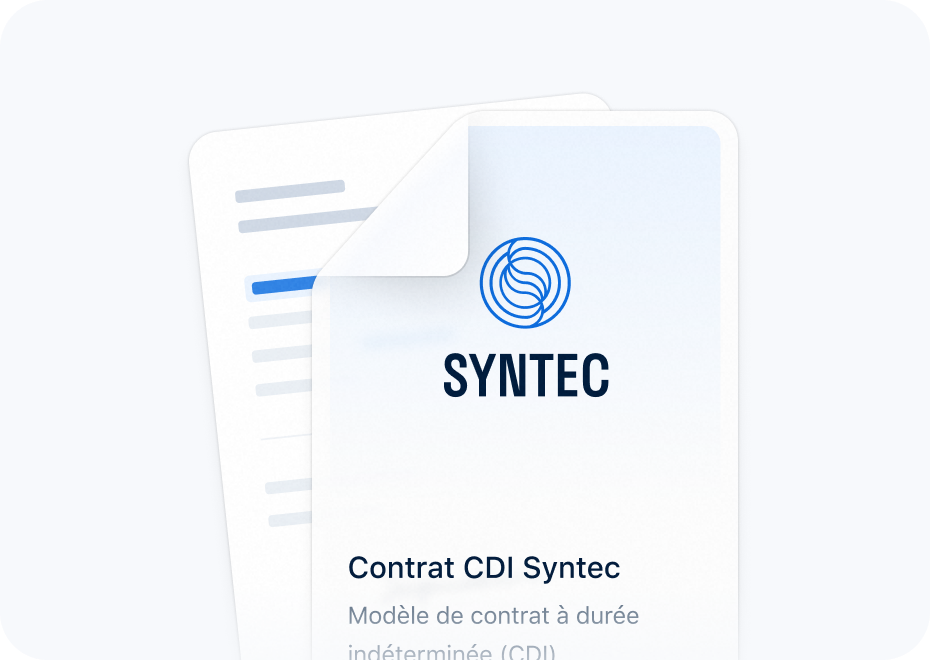 Illustration d'un contrat CDI pour la convention collective SYNTEC.