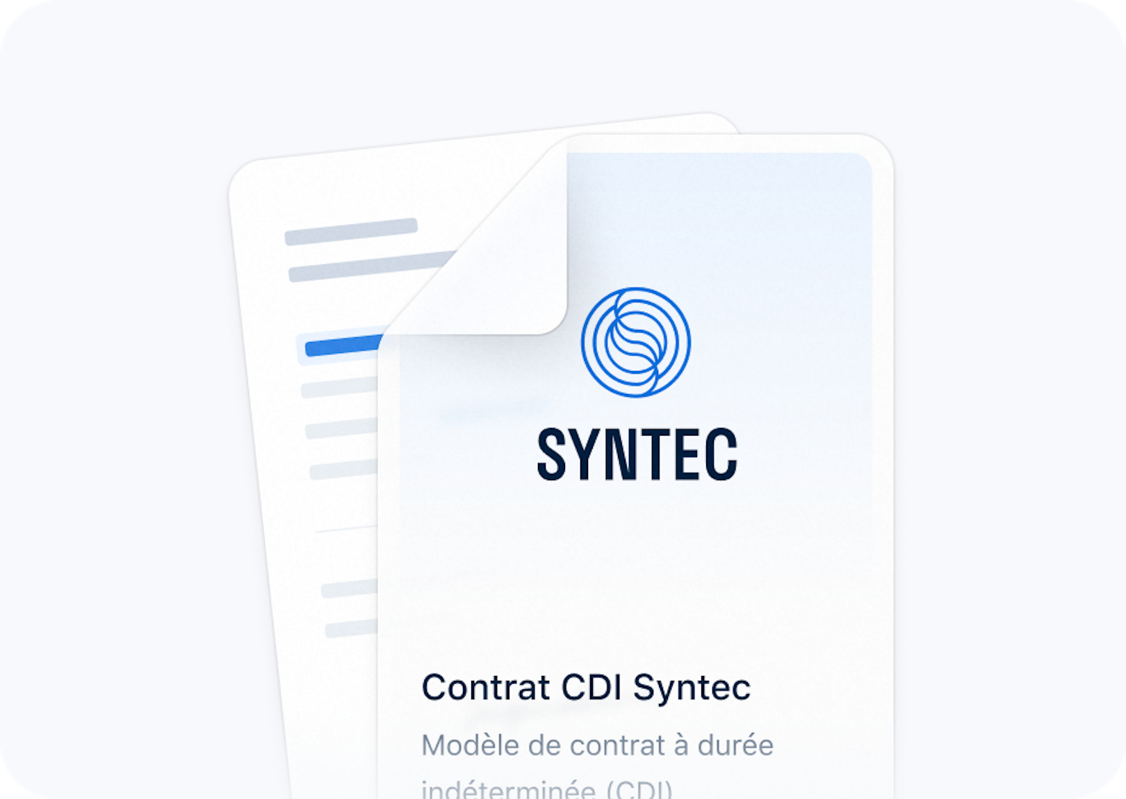 Illustration d'un contrat CDI pour la convention collective SYNTEC.